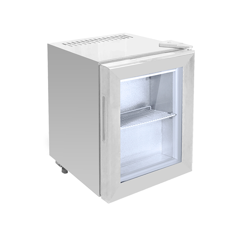 mini glass door freezer